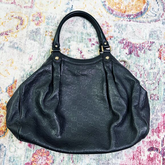 Gucci Sukey Tote Guccissima Black - Picture 11 of 15